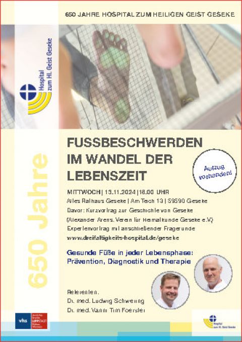 Plakat Vortrag Fußgesundheit